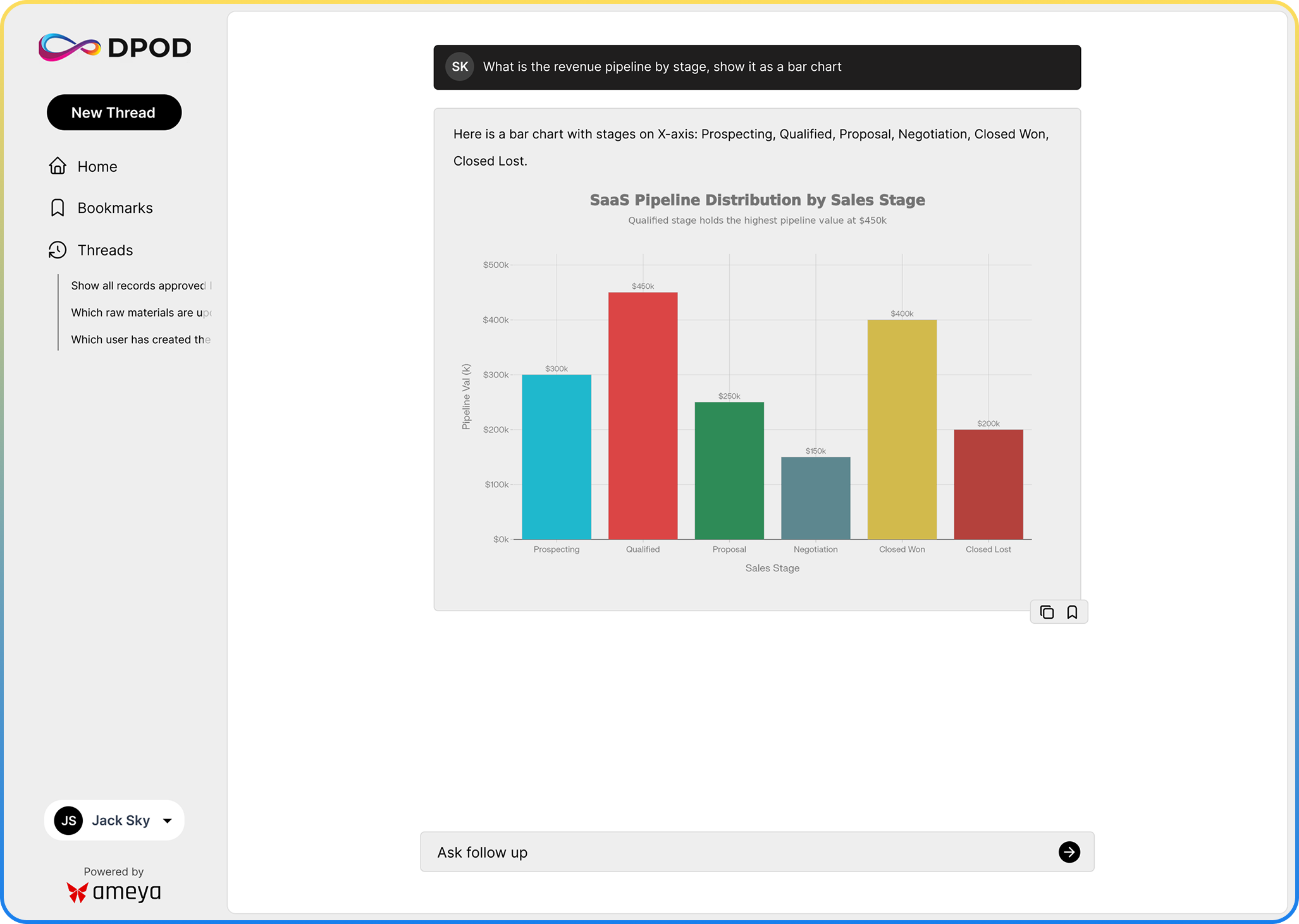 Ameya AI Agent Interface