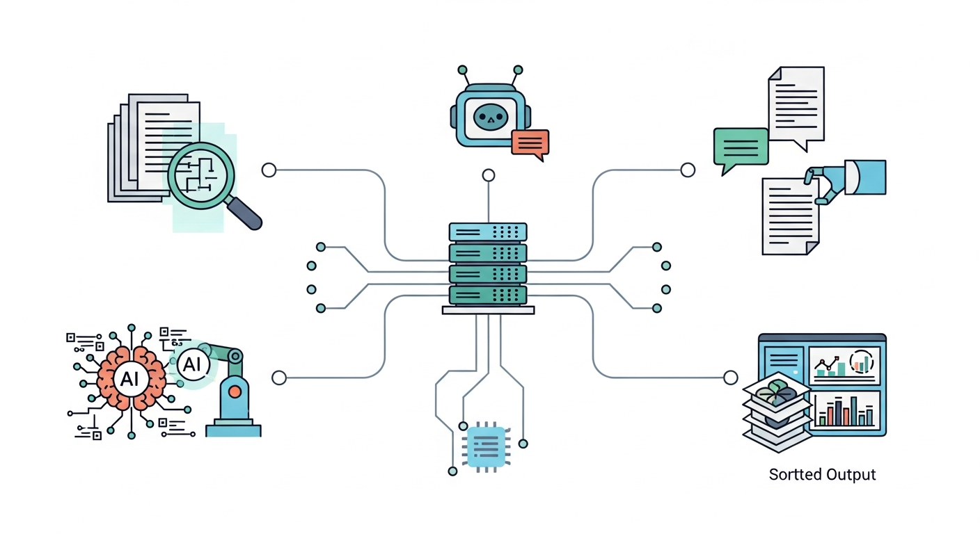 Illustration for: AI Agents and LLMs: The Future of Intelligent Document Processing